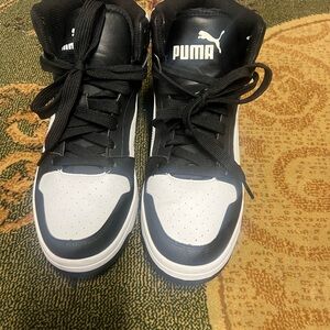 Puma Kids Black and White Sneakers